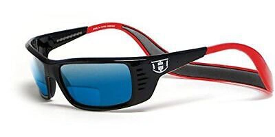Pre-owned Clic Hoven Meal Ticket  Magnetic Polarized Sunglasses Black Red/blue Mirror+2.25 In Multicolor