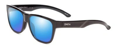 Pre-owned Smith Lowdown Slim 2 Unisex Polarized Sunglasses 4 Lens Options Gloss Black 53mm In Blue Mirror Polar