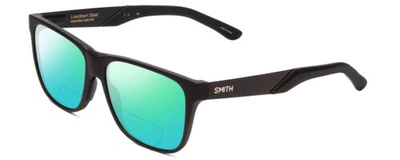 Pre-owned Smith Lowdown Steel Unisex Polarized Bi-focal Sunglasses 41 Options Black 56 Mm In Green Mirror