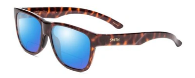 Pre-owned Smith Lowdown Slim 2 Polarized Bi-focal Sunglasses In Tortoise Brown Gold 53 Mm In Blue Mirror