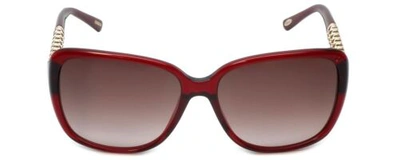 Pre-owned Chopard Designer Sunglasses Sch184s-0954 In Red With Brown-gradient Lens