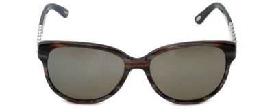 Pre-owned Chopard Designer Sunglasses Sch150s-1exx In Grey-striped With Brown-mirror Lens