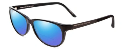 Pre-owned Porsche Design S P8246-a 56mm Polarized Bi-focal Sunglasses Black 41 Lens Options In Blue Mirror