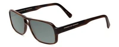 Pre-owned Porsche Design P8217-b 56mm Polarized Sunglasses In Brown Carbon Fiber 4 Options In Smoke Grey Polar