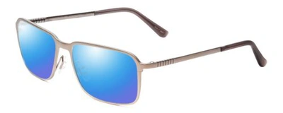 Pre-owned Porsche Design S P8293-b 55mm Polarized Sunglasses In Silver Black 4 Lens Options In Blue Mirror Polar