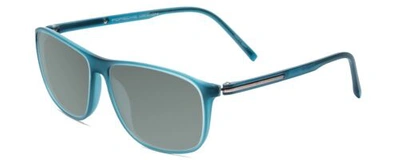 Pre-owned Porsche Design P8278-b 56mm Polarized Sunglasses In Crystal Azure Turquoise Blue In Smoke Grey Polar
