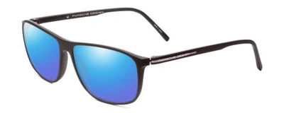 Pre-owned Porsche Design P8278-a Square 56mm Polarized Sunglasses Matte Grey 4 Lens Option In Blue Mirror Polar