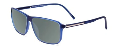 Pre-owned Porsche Design P8269-d 58mm Polarized Sunglasses In Crystal Matte Blue 4 Options In Smoke Grey Polar