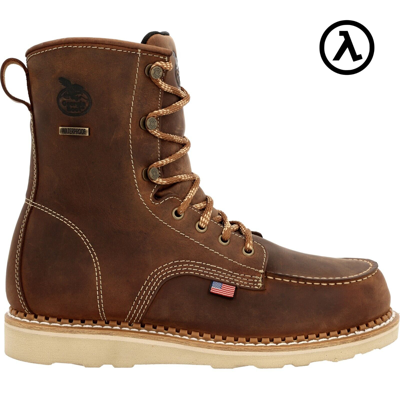 Pre-owned Georgia Boots Georgia Boot Wedge Waterproof Work Boots Gb00532 - All Sizes - In Brown