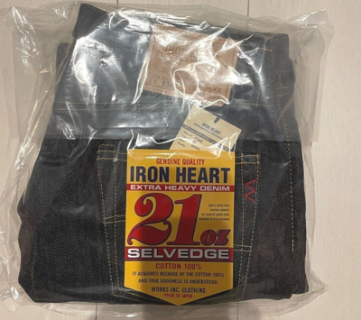 Pre-owned Iron Heart 634s 21oz Selvedge Straight Denim Indigo 28.29.30.31.32.33.34.36.40in In Blue