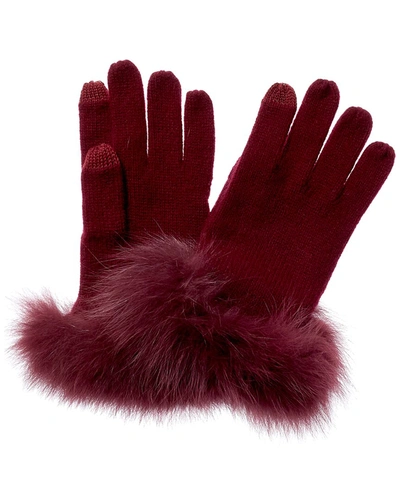 Sofiacashmere Cashmere Gloves In Red
