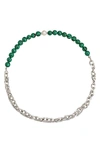 EYE CANDY LOS ANGELES WILLOW IMITATION PEARL & STONE BEAD NECKLACE