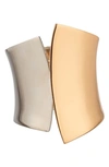 Eye Candy Los Angeles Two-tone Cuff Bracelet In Silver