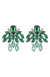 Eye Candy Los Angeles Cynthia Drop Earrings In Green