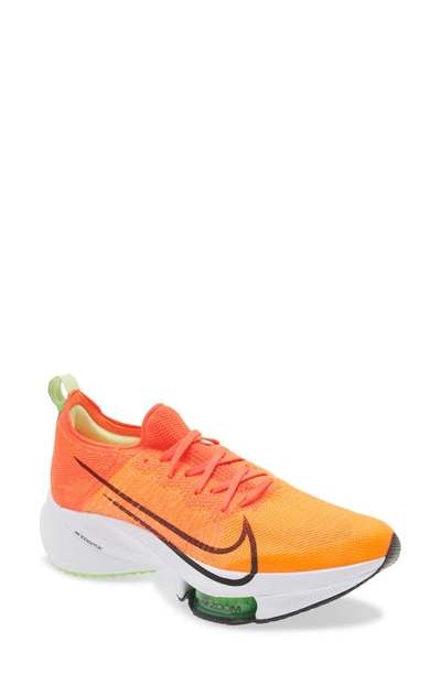 Nike Air Zoom Tempo Next% Running Shoe In Total Orange/ Black/ Crimson