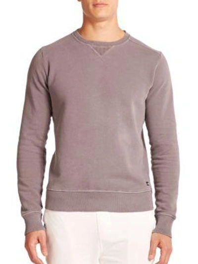 Wahts Cotton & Cashmere Crewneck Sweater In Grey