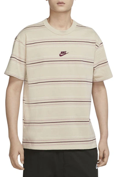 Nike Sportswear Premium Essentials Men's Striped T-shirt In Brown