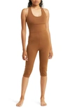 Alo Yoga Airbrush Physique Bodysuit In Cinnamon Brown