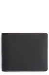 Royce New York Personalized Rfid Leather Trifold Wallet In Black/ Tan- Gold Foil