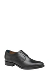 Johnston & Murphy Danridge Plain Toe Derby In Black Smooth Full Grain