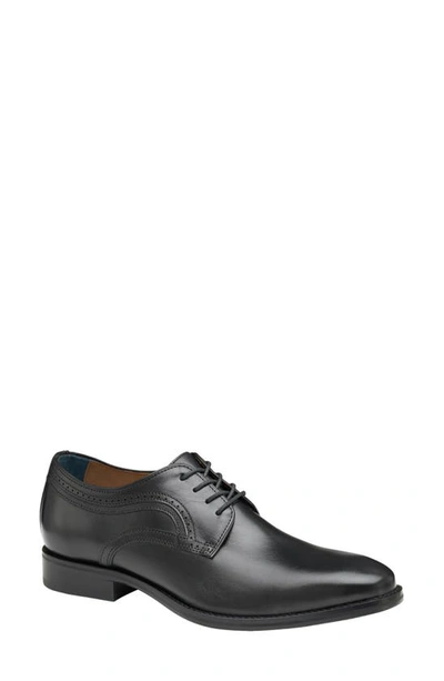 Johnston & Murphy Danridge Plain Toe Derby In Black Full Grain