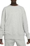 Nike Sportswear Phoenix Sweatshirt In Dark Grey Heather/ Sail