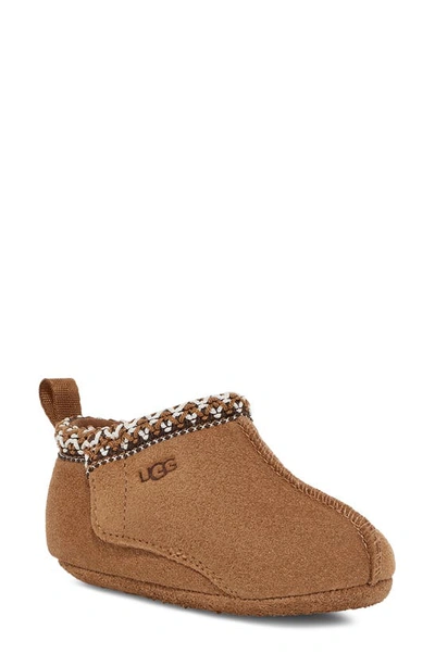 Ugg Kids' Girl's Tasman Pre-walker Suede Booties, Baby In Chestnut