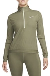 Nike Element Half Zip Pullover In Medium Olive/olive Aura