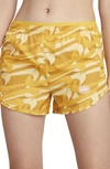 Nike Dri-fit Icon Clash Tempo Luxe Running Shorts In Yellow Ochre/ White