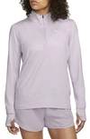 Nike Women's Element 1/2-zip Running Top (plus Size) In Doll/ Barely Grape/ Heather