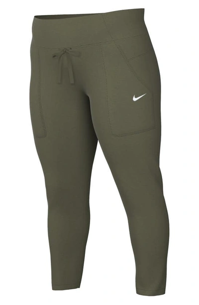 Nike Women's Bliss Luxe 7/8 Training Pants (plus Size) In Green
