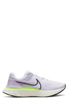 Nike React Infinity Run Flyknit 3 Running Shoe In Barely Grape/sail/ghost Green/anthracite