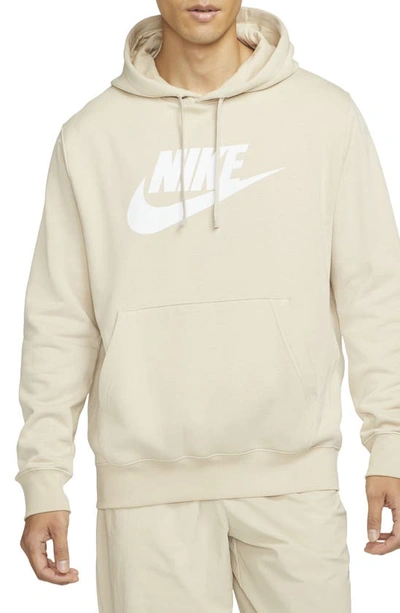 Nike Sportswear Club Fleece Logo Hoodie In Rattan/ Rattan/ White