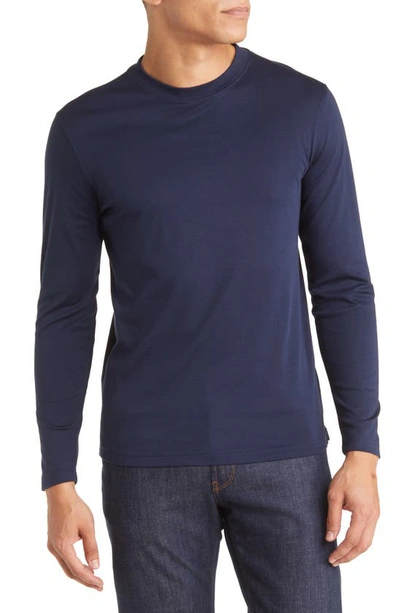 Robert Barakett Georgia Long Sleeve T-shirt In Space Blue