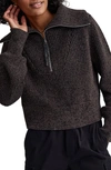 Varley Mentone Half Zip Sweater In Black