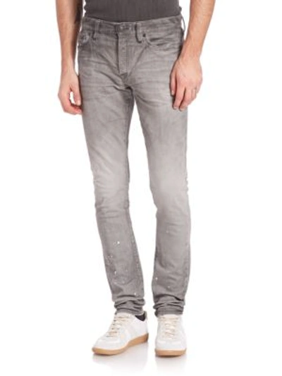 John Elliott The Cast 2 Slim-fit Tapered Distressed Denim Jeans In Indigo