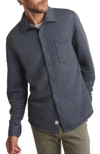 Marine Layer Corbet Quilted Overshirt In Navy