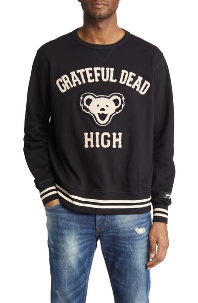 Schott Grateful Dead High Embellished Sweatshirt In Black