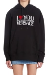 Versace Sweatshirt Tessuto Felpa Serie I Love You In Black