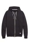 Marine Layer Afternoon Front Zip Hoodie In Black