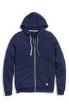 Marine Layer Afternoon Full Zip Hoodie In True Navy