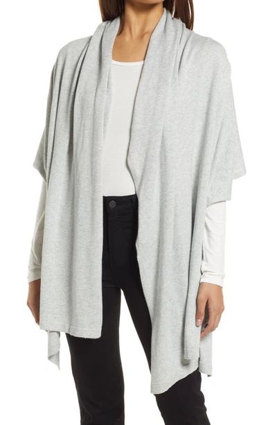 Nordstrom Transitional Knit Travel Wrap In Grey Light Heather