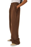 Free People Nothin To Say Pleated Trouser In Brown