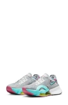 Nike Air Zoom Superrep 3 Hiit Class Training Shoe In Light Smoke Grey/photon Dust/pinksicle/dynamic Turquoise