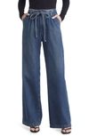 Ag Devin Wide Pleated Jeans With Belt In King Street