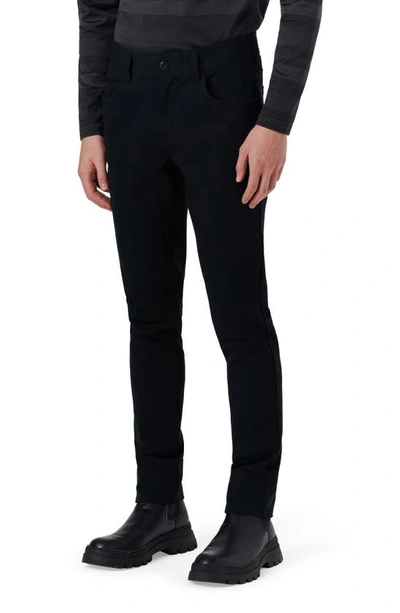 Bugatchi Stretch Knit Trousers In Caviar