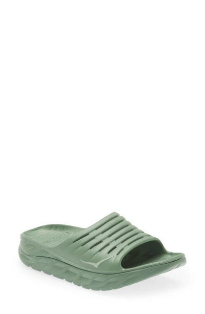 Hoka Ora Recovery Slide Sandal In Loden Frost / Smoke Green