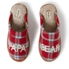 Dearfoams Men's Uncle Bear Red Plaid Scuff Slippers In Multi