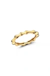 Crislu Bamboo Band Ring In Gold