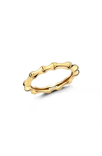 Crislu Bamboo Band Ring In Gold